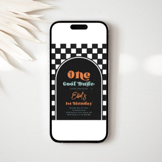 Boy's Skateboard Anniversaire Invitation