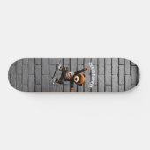 Boys Skateboard Teddy Bear Brick Nom du mur (Horz)