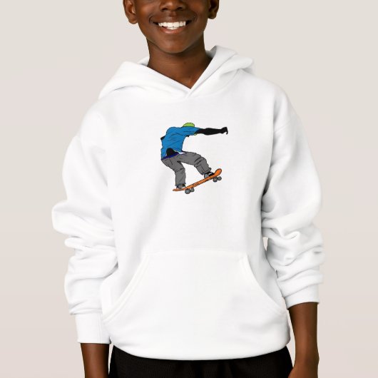 Boys Skateboarder sweat - shirt à capuche (Devant)