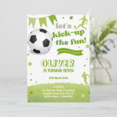 Boys Soccer Anniversaire Invitation Football Party (Debout devant)