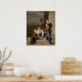 Boys Spelen Dice voor Christansborg Poster (Keuken)