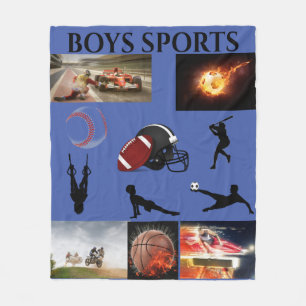 BOYS SPORTS FLEECE BLANKET. DEKEN