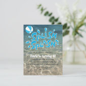 Boys Summer Splash Pool Birthday Kaart (Staand voorkant)