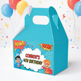 Boys Superhero Birthday Party Favor Box Bedankdoosjes