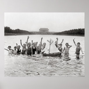 Boys Swimming, 1926.  foto Poster