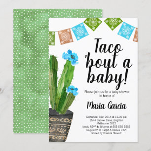 Boys Taco Bout A Baby Invitation Kaart