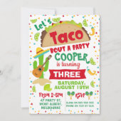 Boys Taco Bout Une fête Invitation d'anniversaire (Devant)