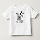 Boys Trendy Cute Oerwoud Lemur en Name Kinder Shirts (Voorkant)