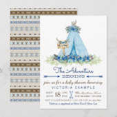 Boys Tribal Boho TeePee Baby Shower Invitations (Devant / Derrière)