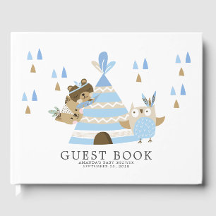 Boys Tribal Woodland Baby shower Gastenboek