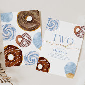 Boy's Two Sweet 2nd Birthday Invitation