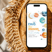 Boy's Two the Moon Party uitnodiging