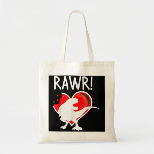 Boys Valentijnsdag Rawr Heart Dinosaur T Rex Love Tote Bag