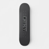 Boys Varsity Black Skateboard Personalized Name (Devant)