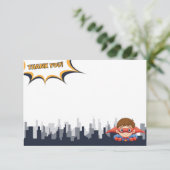Boy's verjaardag Superhero Party - Dank je kaart (Staand voorkant)