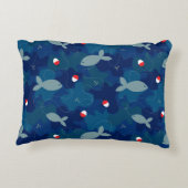 Boys Vissen blauw Accent Kussen (Achterkant)