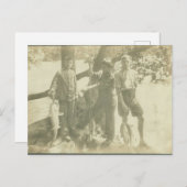 Boys Vist de groene rivier Briefkaart (Voorkant / Achterkant)