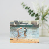 Boys Wading | Winslow Homer Briefkaart (Staand voorkant)