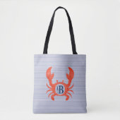 Boys Waterverf Crab Monogram Circlel Draagtas (Voorkant)