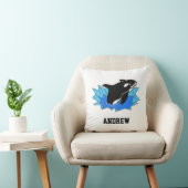 Boys White Blue en Black Cool Orca Kussen (Stoel)