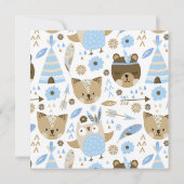 Boys Wild One Baby shower Invitation (Dos)