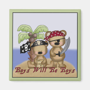 Boys Will Be Boys Lil Pirate Beren Magnet Magneet