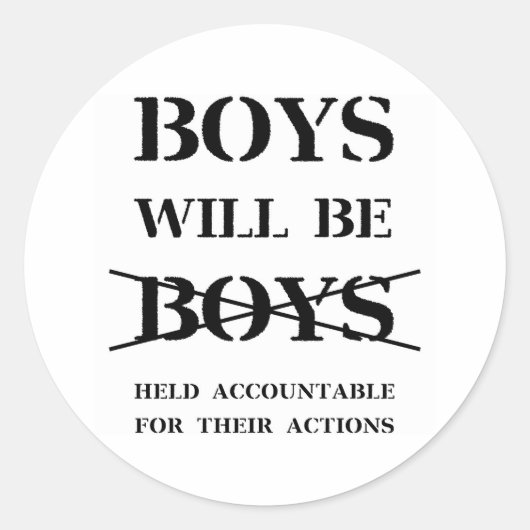 Boys will be Boys Sticker (vloekvrij) (Voorkant)