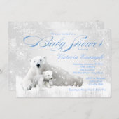 Boys Winter Wonderland Baby Shower Invitations (Devant / Derrière)