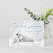 Boys Winter Wonderland Baby Shower Invitations (Debout devant)