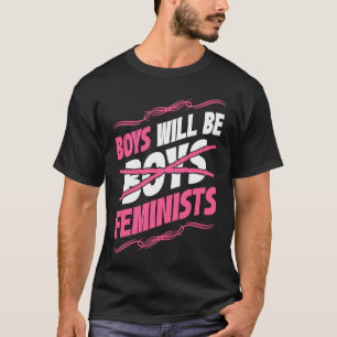 Boys worden feministische rechten Sociaal feminism T-shirt