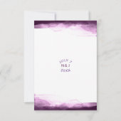 Boysenberry Purple Aquarelle Chic Moderne RSVP (Dos)