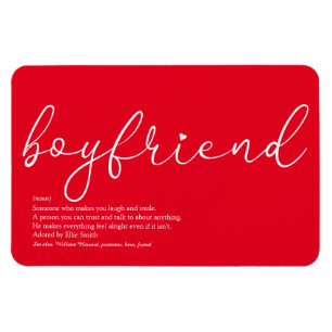 Boyvriend Definition Script Love Heart Red Magneet
