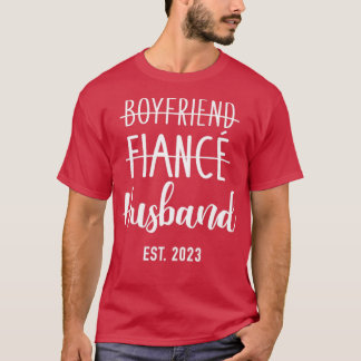 Boyvriend fianc echtgenoot 2023 voor bruiloft en h t-shirt