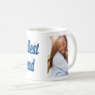 Boyvriend Foto met zee blauw script Koffiemok