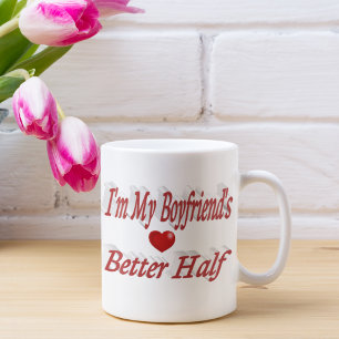 Boyvriend grappige citaat rode tekst koffiemok