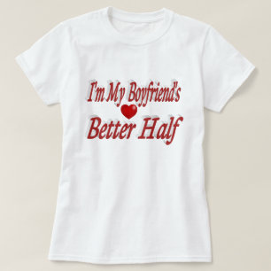 Boyvriend grappige citaat rode tekst t-shirt