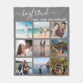 Boyvriend, ik hou van je fotocollage fleece deken (Voorkant)