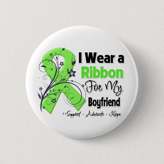 Boyvriend - Lymphoma Ribbon Ronde Button 5,7 Cm (Voorkant)