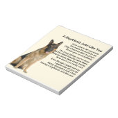 Boyvriend Poem - German Shepherd Notitieblok (Gedraaid)