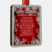 Boyvriend Poem - kerstontwerp Metalen Ornament (Rechts)