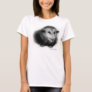 Boyvriend shirt met fuzzy possum
