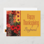 Boyvriend Thanksgiving Card Feestdagenkaart (Voorkant / Achterkant)