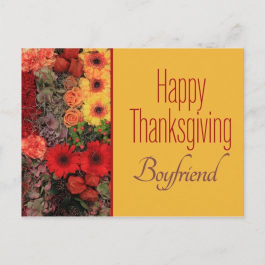 Boyvriend Thanksgiving Card Feestdagenkaart (Voorkant)