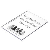 Boyvrienden zijn schattig, maar schoenen zijn bete notitieboek (Linkerzijde)