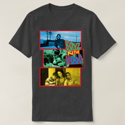 Boyz in de Hood Color Block Scenes T-shirt (Design voorkant)