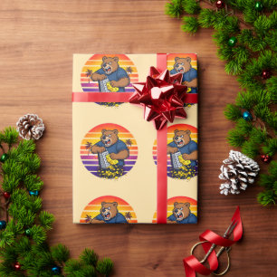 Boze Beer met Kaasrasp Hoed en Zonnebril Cadeaupapier
