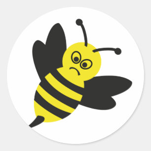 boze bijenpictogram ronde sticker