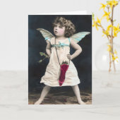 Boze Cupido Kaart (Gele Bloem)