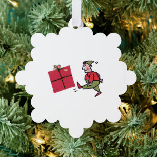Boze Elf sneeuwvlok papier ornament Kaart