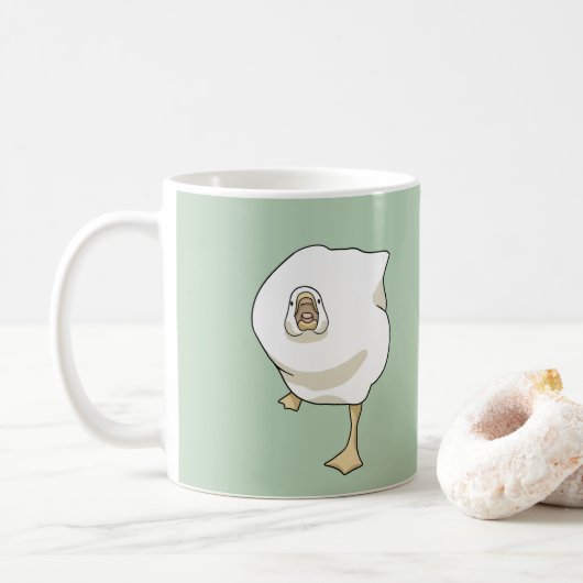 Boze gans koffiemok (Met donut)
